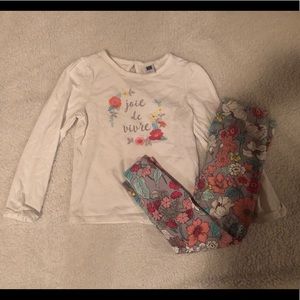 Janie and Jack Girls’ pants & shirt sz5